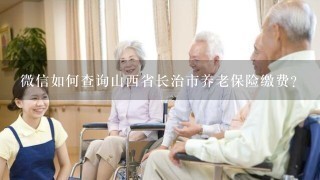 微信如何查询山西省长治市养老保险缴费？