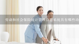 劳动和社会保险统计管理信息系统具有哪些功能