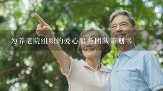 为养老院组织的爱心服务团队策划书