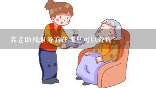 养老助残服务商在哪里可以查询？