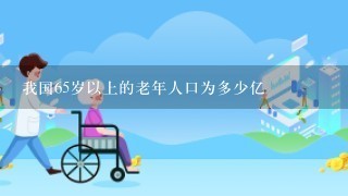 我国65岁以上的老年人口为多少亿