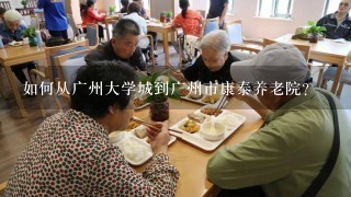 如何从广州大学城到广州市康泰养老院？