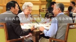 在山西汾阳给父母办养老金，你觉得办理哪种的最好？