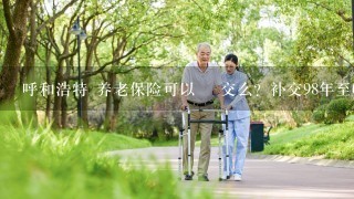 呼和浩特 养老保险可以 䃼交么？补交98年至03年