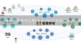 某社区服务中心将l楼的10间空房改造为30张床位的小型社区敬老院。受到社区老年人和家的欢迎。很快就有IO位老人申请人住...