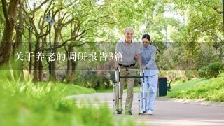 关于养老的调研报告3篇