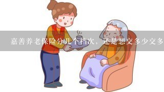 嘉善养老保险分几个档次，还是想交多少交多少的？